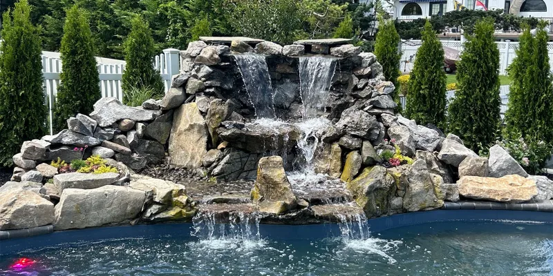 pool waterfall